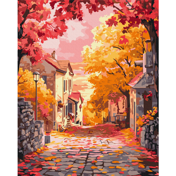 Картина по номерам Пейзажі - Осінній захід сонця