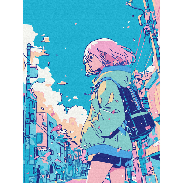 Картина по номерам Преміум картини - Дівчина з коміксу