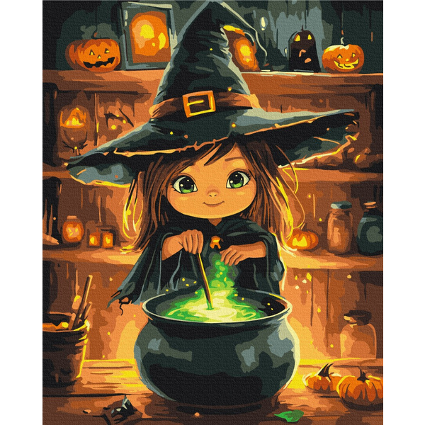 Картина по номерам Преміум картини - Ведьмочка
