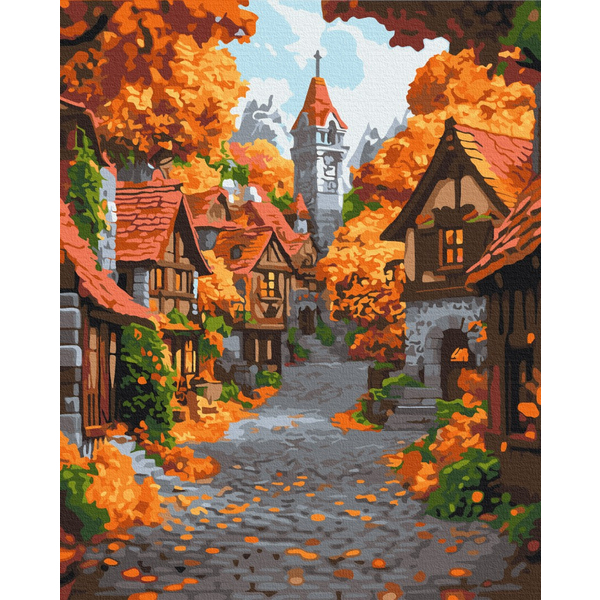 Картина по номерам Преміум картини - Жовтневе містечко