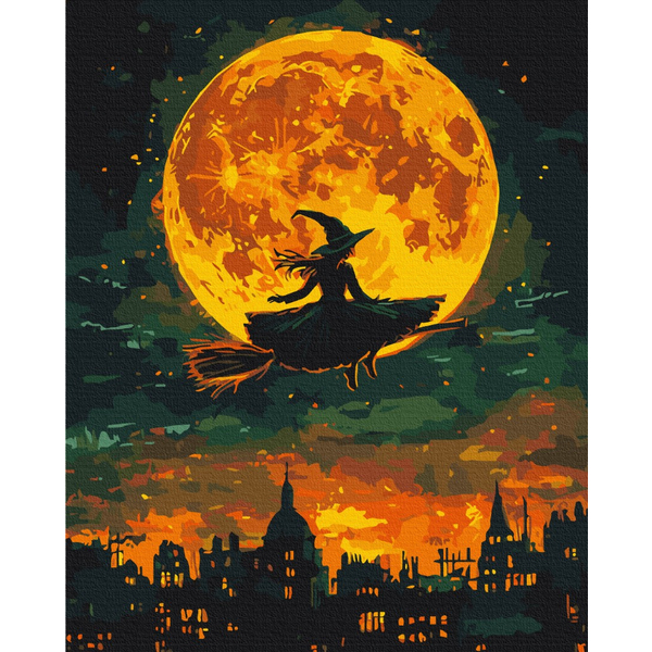Картина по номерам Преміум картини - Полёт ведьмы