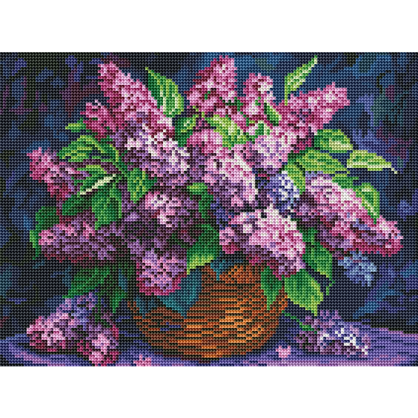 Алмазна мозаїка BLACK 30х40 - Букет сирени