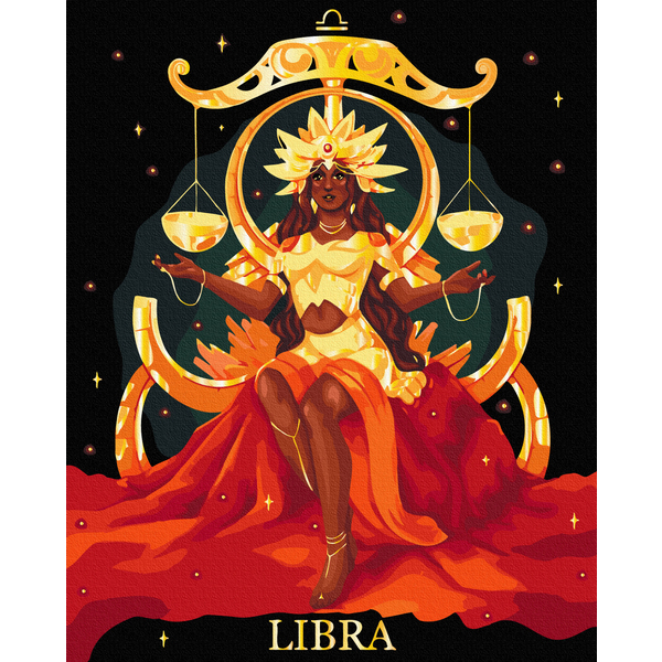 Картина по номерам На чорному полотні - Libra © Solomiya Kovalchuk