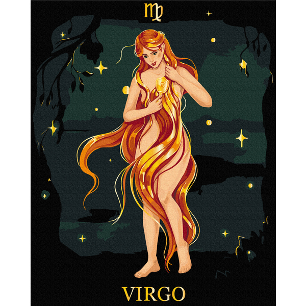 Картина по номерам На чорному полотні - Діва © Соломія Ковальчук