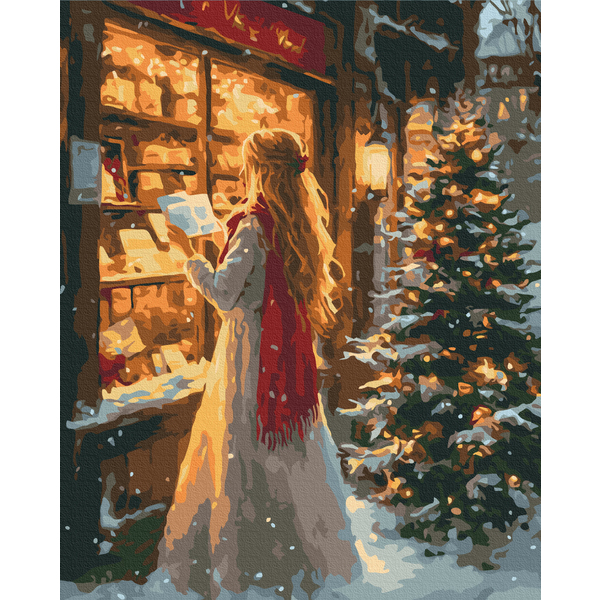 Картина по номерам Затишок, зима, Новий рік, Різдво - Час новорічних див