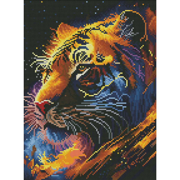 Алмазная мозаика 40x30 - Тигр Зодіак