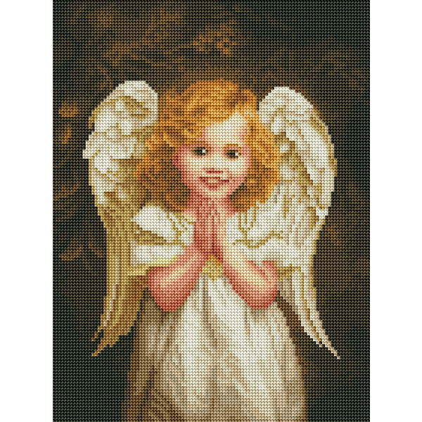 Алмазная мозаика 40x30 - Янгольська посмішка