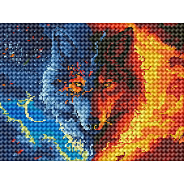 Алмазная мозаика 40x30 - Волк