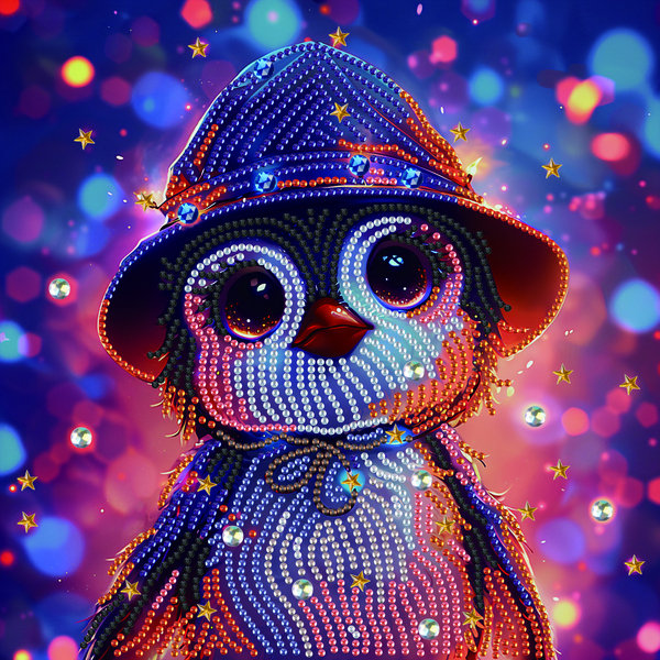 Алмазная мозаика 25x25 - Милий пінгвін