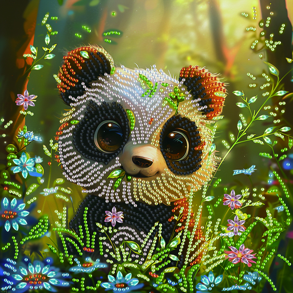Алмазная мозаика 25x25 - Мила панда