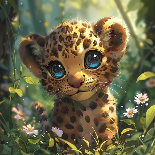 Алмазная мозаика 25x25 - Тигреня