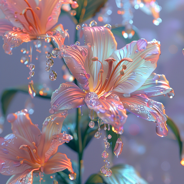 Алмазная мозаика 25x25 - Нежная лилия