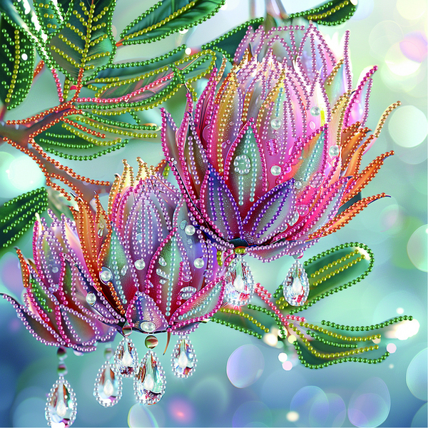 Алмазная мозаика 25x25 - Ніжна протея