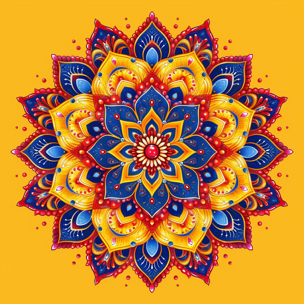 Алмазная мозаика 25x25 - Яскрава квітка