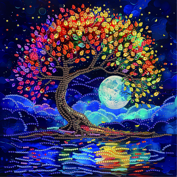 Алмазная мозаика 25x25 - Красочное дерево