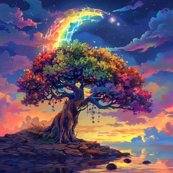 Алмазная мозаика 25x25 - Дерево мрій