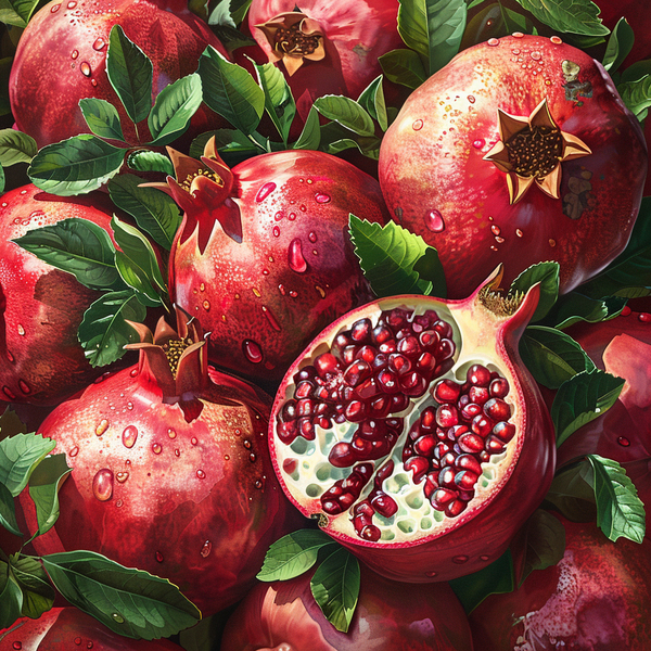 Алмазная мозаика 25x25 - Сочные гранаты