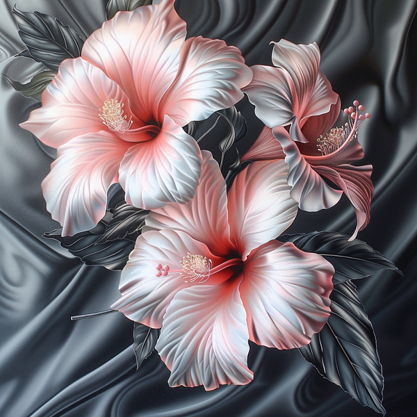 Алмазная мозаика 25x25 - Квіти в золоті