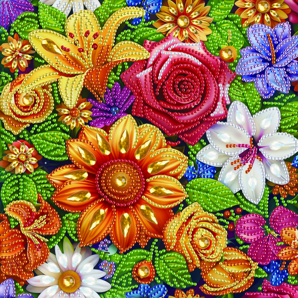 Алмазная мозаика 25x25 - Цветочная нежность