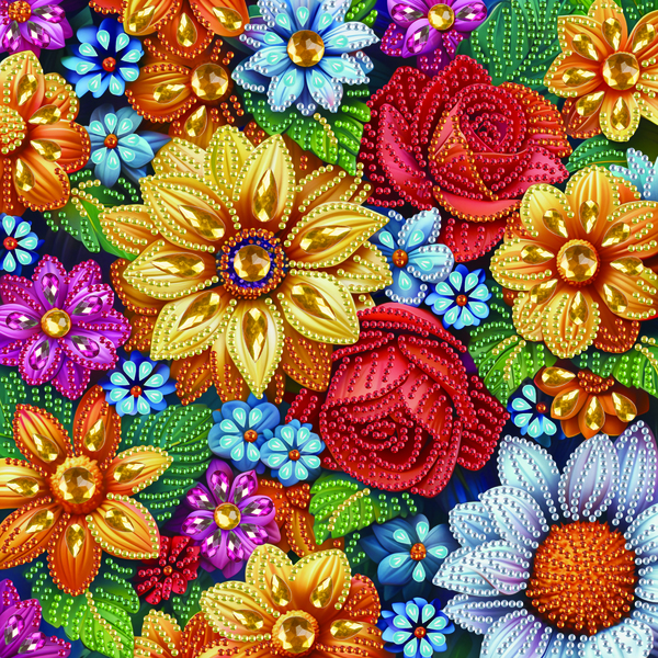 Алмазная мозаика 25x25 - Квіткова колекція