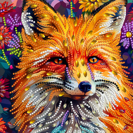 Лис в цветах