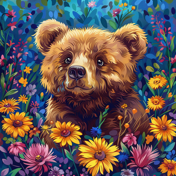 Алмазная мозаика 25x25 - Ведмежа