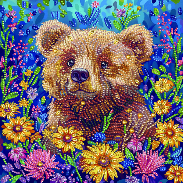 Алмазная мозаика 25x25 - Ведмежа