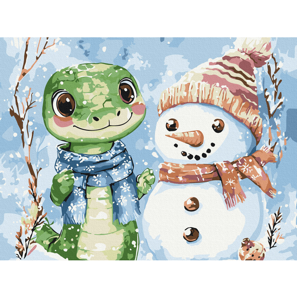 Картина по номерам Для дітей - Зимові ігри