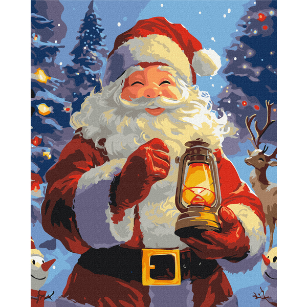 Картина по номерам Затишок, зима, Новий рік, Різдво - Посмішка Різдва