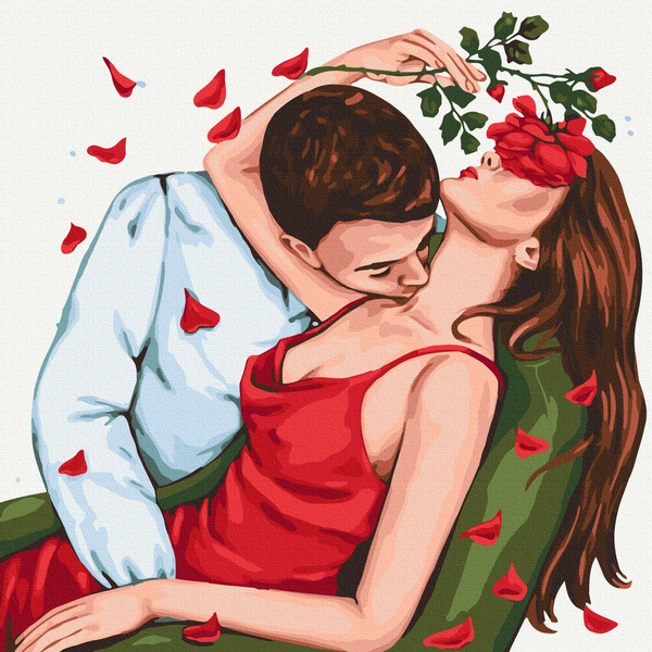 Картина по номерам Авторські колекції - Поцілунок троянди © Alla Berezovska