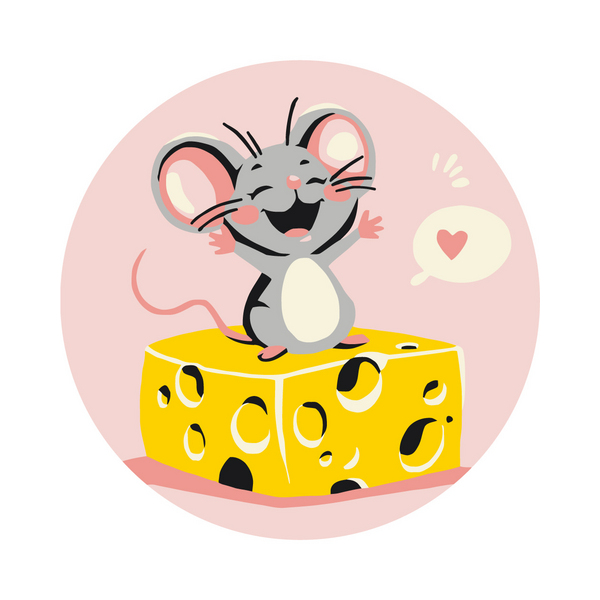 Розмальовки на полотні - Щасливе мишеня