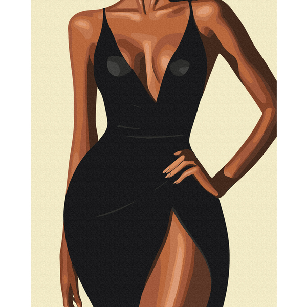 Картина по номерам Преміум картини - Магія чорної сукні