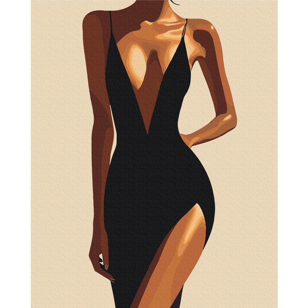 Картина по номерам Преміум картини - Очарование в черном