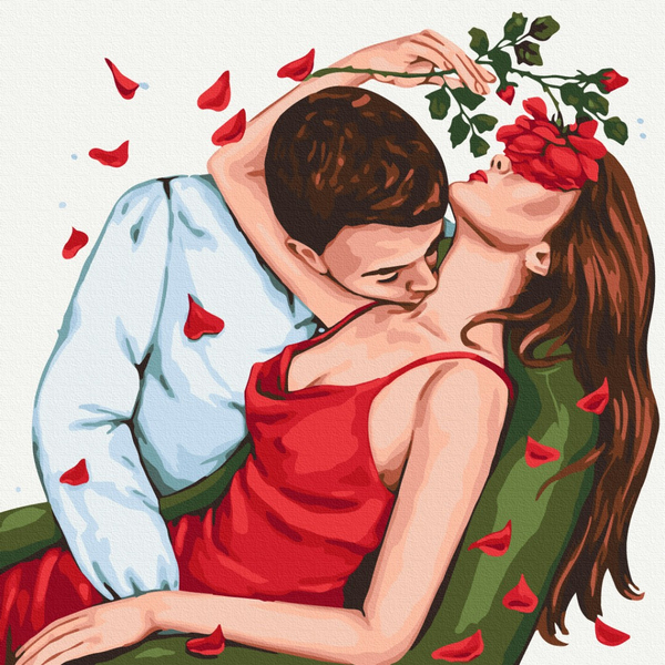 Картина по номерам Картины 40x40 - Поцілунок троянди © dia_alla