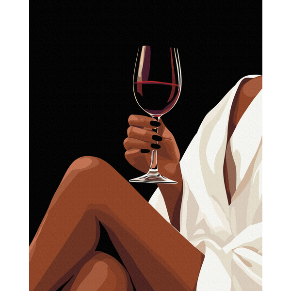 Картина по номерам На чорному полотні - Вишукана насолода