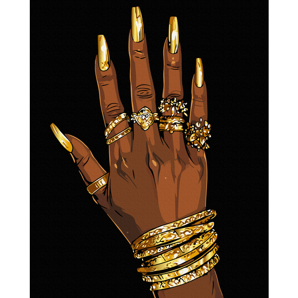 Картина по номерам На чорному полотні - The brilliance of luxury