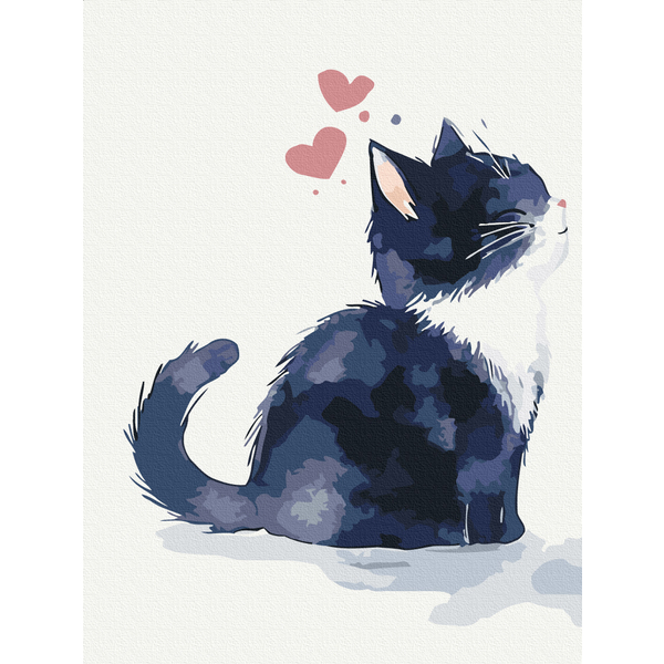 Картина по номерам Тварини, птахи та риби - Муркотіння любові 1