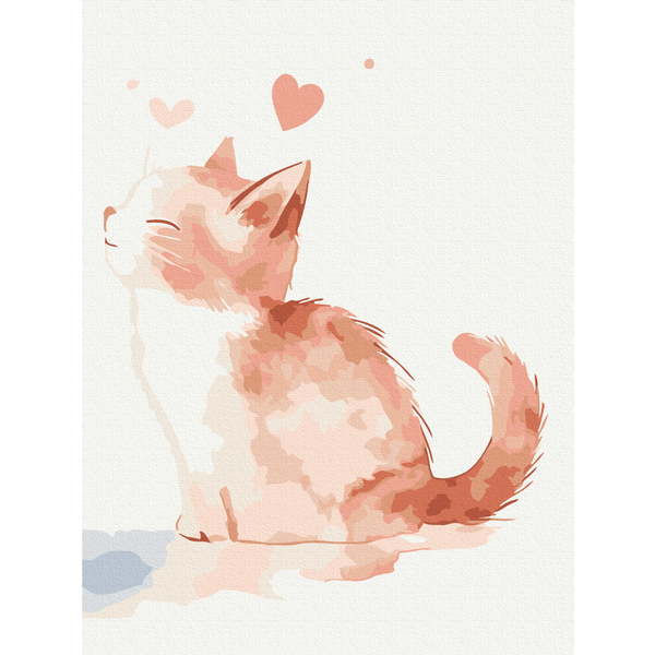 Картина по номерам Тварини, птахи та риби - Муркотіння любові 2