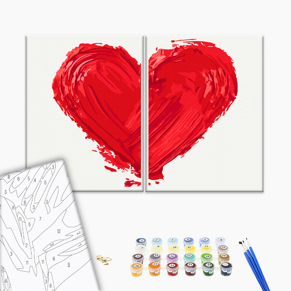 Картина по номерам Романтика - Відбиток кохання
