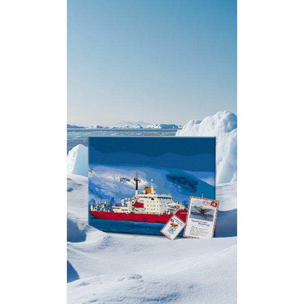Картина по номерам Кораблі, автомобілі та літаки - Красавица «Ноосфера» в Антарктике © Сергей Глотов