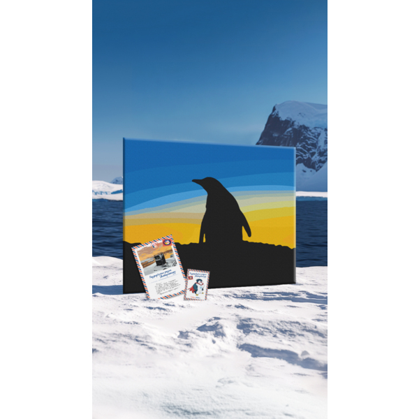 Картина по номерам Тварини, птахи та риби - Сине-желтое небо Антарктики © Сергей Глотов