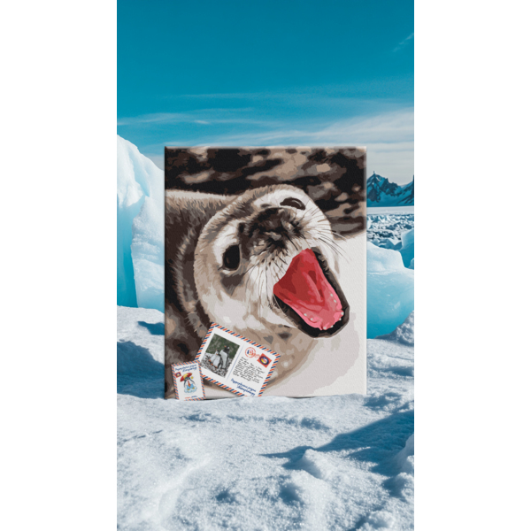 Картина по номерам Тварини, птахи та риби - Тюленячі позіхання ©  Анна Соіна