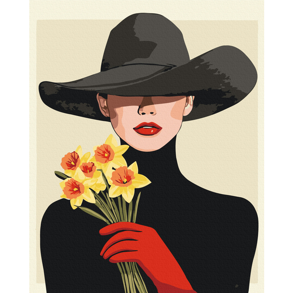 Картина по номерам Люди на картинах - Букет нарцисів