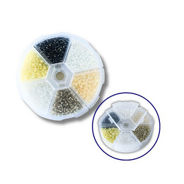 Набор бисера для декора и творчества 6 - цветной 2 мм №1