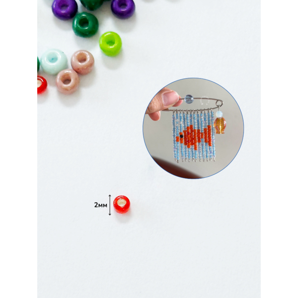 Набори з бісером - Set of beads for decoration and creativity 6 - colored 2 mm №2