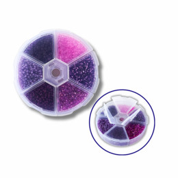 Набір бісеру для декору та творчості 6 - кольоровий 2 мм №7