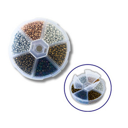 Набір бісеру для декору та творчості 6 - кольоровий 3 мм №2