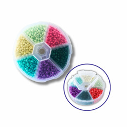 Набір бісеру для декору та творчості 6 - кольоровий 3 мм №6