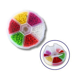 Набір бісеру для декору та творчості 6 - кольоровий 3 мм №7