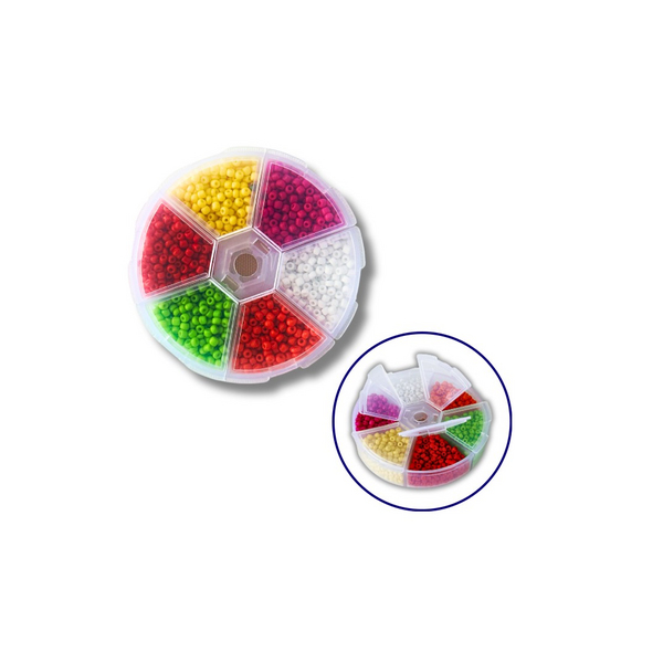 Набори з бісером - Set of beads for decoration and creativity 6 - colored 3 mm №7